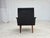 Danish Armchair in Black Artificial Leather and Teak Wood Legs, 1970s For Sale - Image 6 of 15