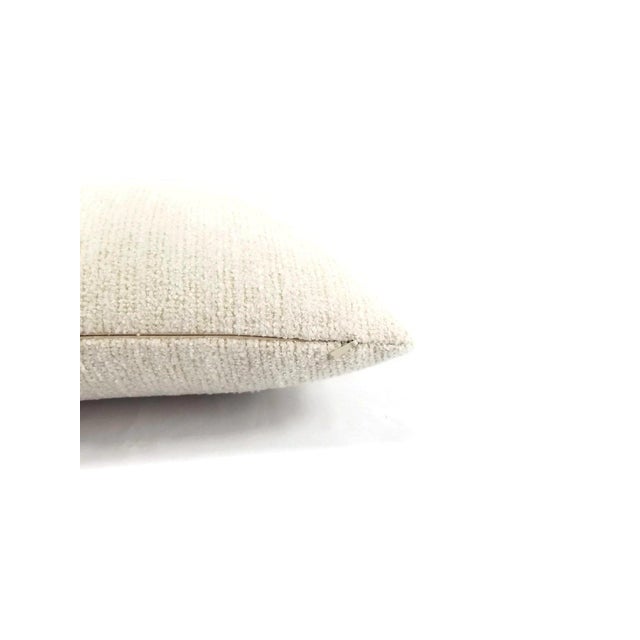 Contemporary Beacon Hill Arches White Lumbar Chenille Pillow For Sale - Image 3 of 8