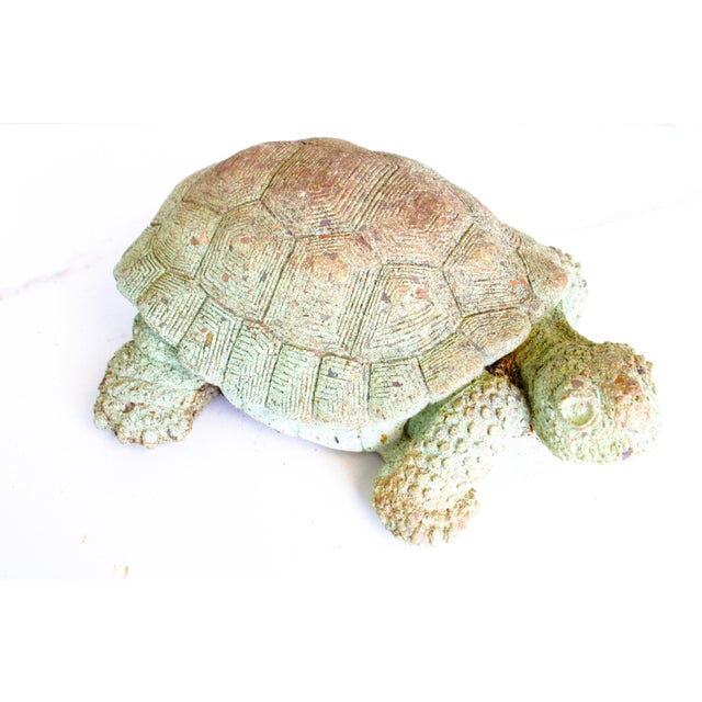 Farmhouse Vintage Whimsical Garden Turtle Statue For Sale - Image 3 of 5