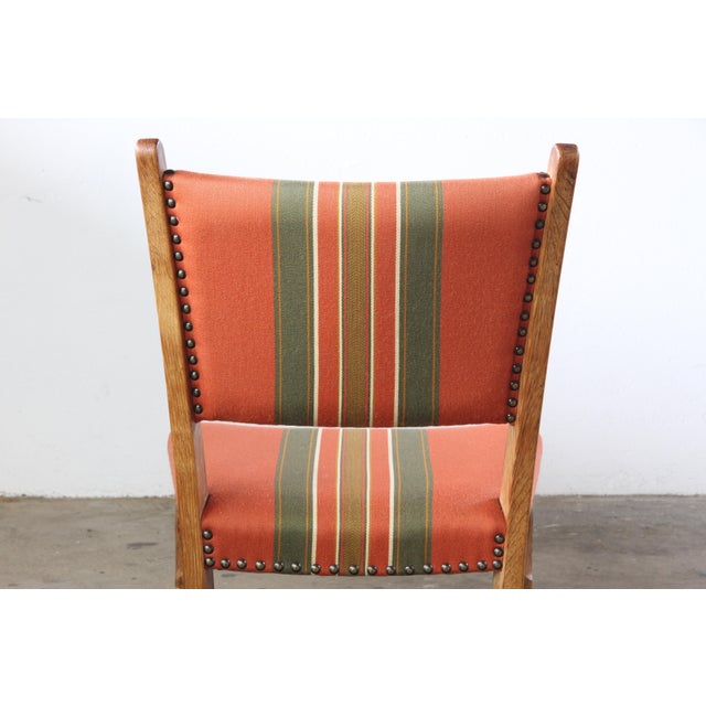 Brutalist Vintage Danish Brutalist Tall Back Chairs attributed to Henning Kjærnulf, 1960s, Set of 4 For Sale - Image 3 of 18