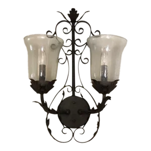 Iron Double Light Wall Sconce