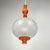 Mid-Century Modern Large Mid-Century Modern Speckled Murano Glass Orange Pendant Lamp, 1970s For Sale - Image 3 of 7