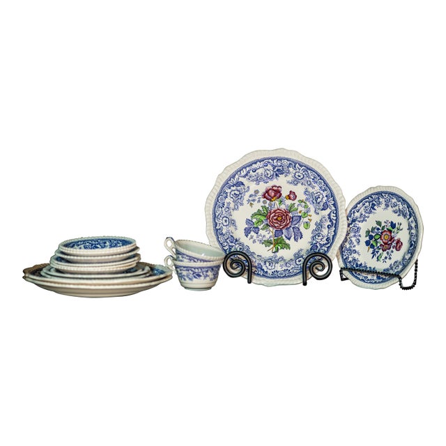 Vintage Copeland Spode Mayflower Dish Set 14 Pieces For Sale