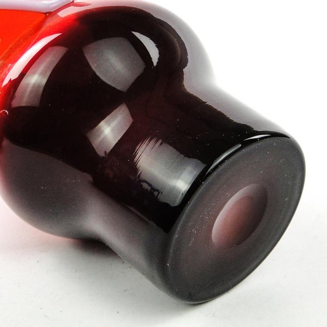 Glass Postmodern Vase by Czesław Zuber for Sudety Glassworks, Poland, 1970s For Sale - Image 7 of 14