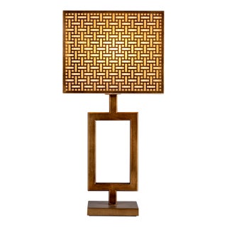 Italian Polaris Table Lamp in Burnished Metal For Sale