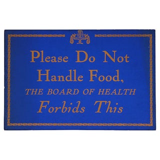 Please Do Not Handle Food Sign For Sale