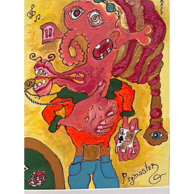 Original Serg Graff "PigMaster" – Unique Surreal Naïve Fantasy Acrylic Artwork For Sale In Jacksonville, FL - Image 6 of 11
