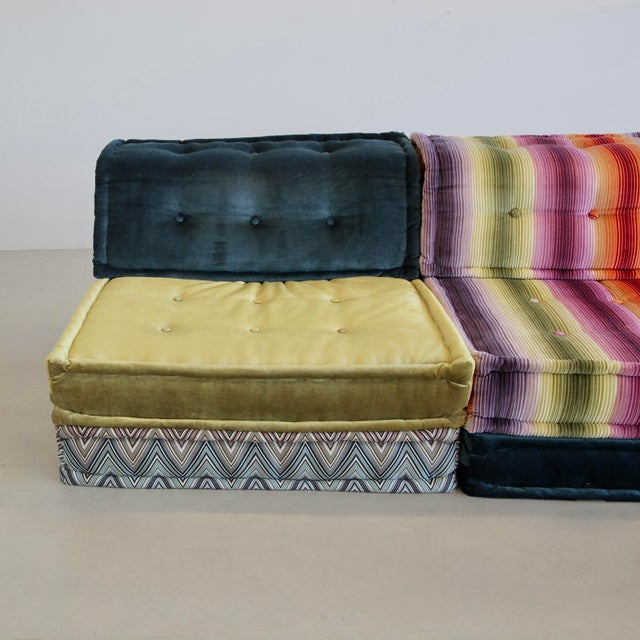 Blue Mah Jong Sofa by Hans Hopfer for Roche Bobois, 1971, Set of 4 For Sale - Image 8 of 11