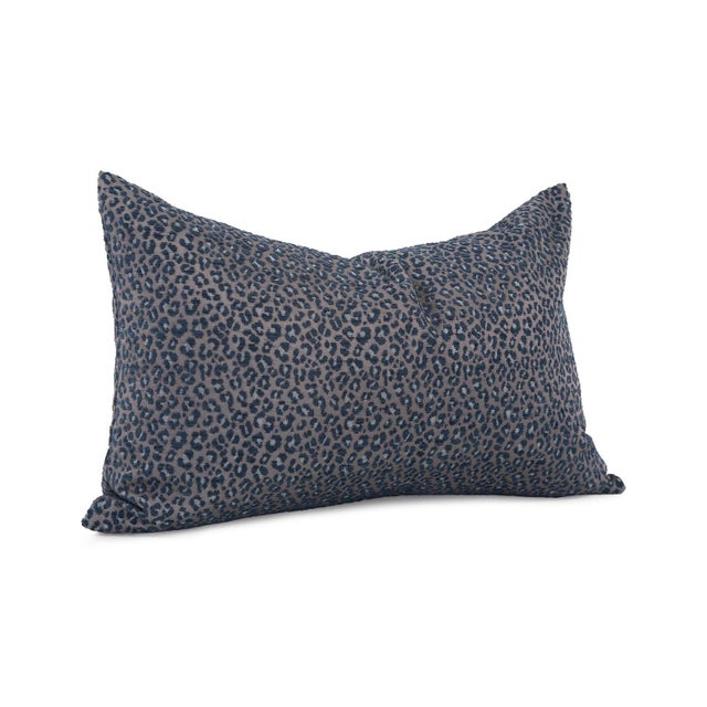This Lynx Pillow features an Indigo fabric adorned with a cheetah design. Includes a lush down pillow fill insert. A...