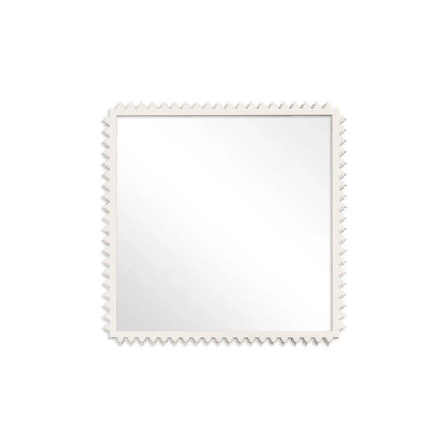 Contemporary Fleur Home Carnival Muses Square Mirror in White Dove, 24.5x24.5 For Sale - Image 3 of 3
