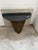 Contemporary Sculptural Corten Steel Console Table With Black Marble Top and Granite Back Panel For Sale - Image 4 of 9
