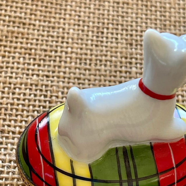 1980s Limoges Porcelain Scottie Dog Box For Sale In San Francisco - Image 6 of 11