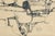 Late 20th Century 1970s Abstract Figures and Landscape Drawing by David Rosen For Sale - Image 5 of 7