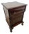 Antique English Victorian Large Nightstand Chest of Drawers Carved Mahogany For Sale