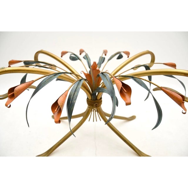 Vintage Gilt Metal Coffee Table attributed to Hans Kögl, 1970 For Sale - Image 6 of 8