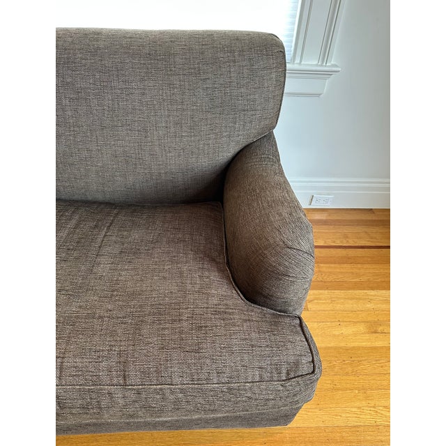 2000 - 2009 Baker Roll Arm Chenille Sofa For Sale - Image 5 of 10