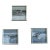 20th Century Modern 'Tidal Forms: A Study in Motion' Set of 3 Mini Abstract Oil Paintings, Framed For Sale