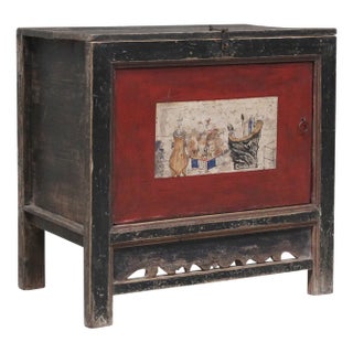 Small Painted Gansu Cabinet, 1920s For Sale