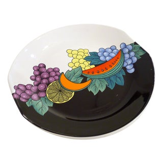 Large Tutti Frutti Serving Dish in Italian Earthenware, 1980 For Sale