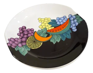 Large Tutti Frutti Serving Dish in Italian Earthenware, 1980