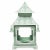Sage Green & White Tulip Pagoda Lantern, Mini For Sale