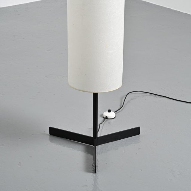 Rice Paper Floor Lamp from Temde Leuchten, 1970 For Sale - Image 4 of 8