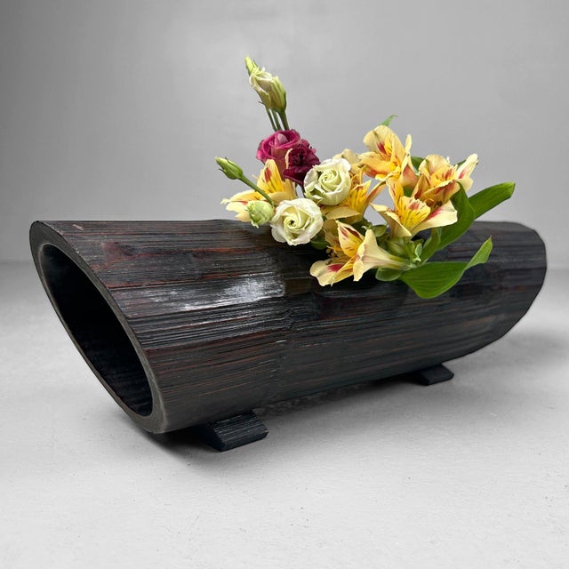 1960s Vintage Bamboo Ikebana Vases, Japan, 1960s, Set of 2 For Sale - Image 5 of 17