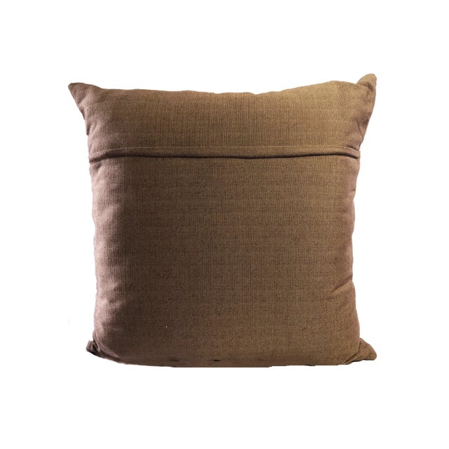 Textile Vintage Lg Kuba Kasai Velvet Raffia Textile Pillow 22.5" by 23" For Sale - Image 7 of 7