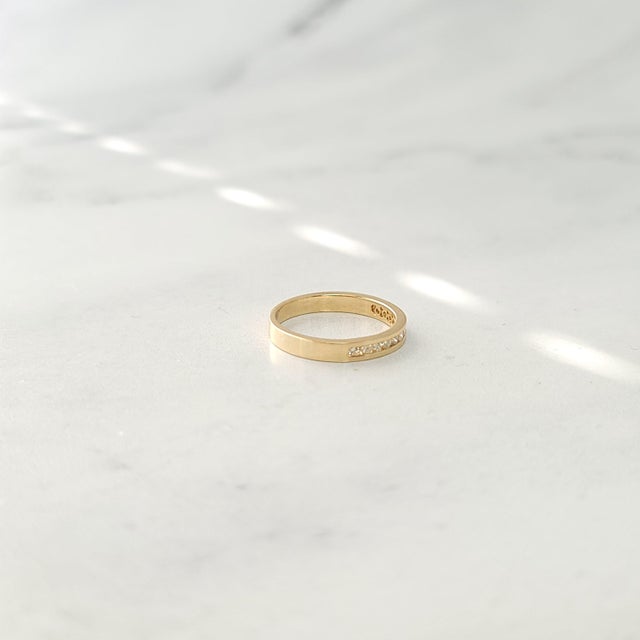 2020s One Third Carat Channel Set Diamond Band, Size 4 For Sale - Image 5 of 6