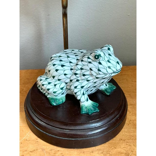 Vintage Ceramic Frog Table Lamp For Sale In West Palm - Image 6 of 12