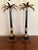 Tyndale Late 20th Century Hollywood Regency Neoclassical Palm Tree Motif Buffet Lamps in Black and Gold - a Pair For Sale - Image 4 of 12