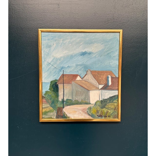 Arne Gleerup, Landscape motif, 1985, Oil on Canvas, Framed For Sale - Image 12 of 15