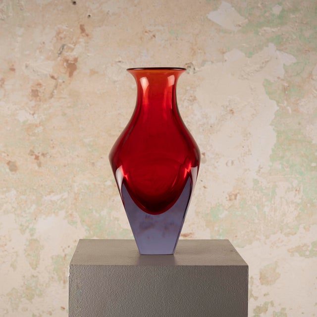 Large Murano Glass Vase from Seguso Vetri d'Arte, 1960s For Sale - Image 4 of 11