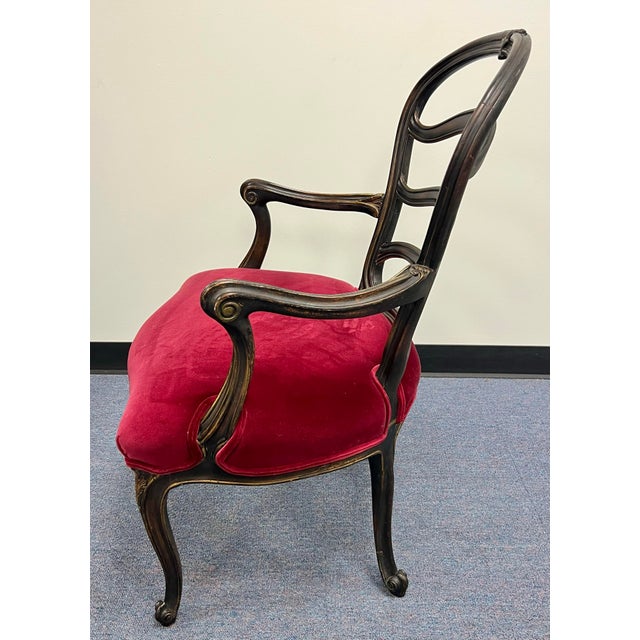 Antique Carved French Ladderback Armchair For Sale - Image 11 of 12