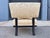 Vintage Mid-Century Modern Slipper Lounge Chair, Ebonized Frame, Chrome Ball Casters, Tufted Brocade, Probber Style For Sale - Image 10 of 11