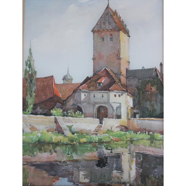 Early 20th Century Nicolas Markovitch Gustavian Lithograph Rothenburger Germany For Sale - Image 5 of 6