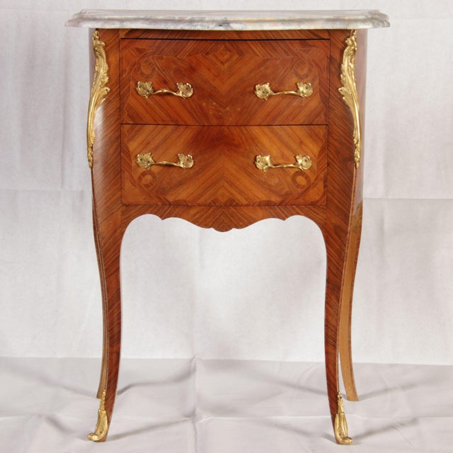 Wood Antique Small Rococo Chest of Drawers, 1940 For Sale - Image 7 of 18