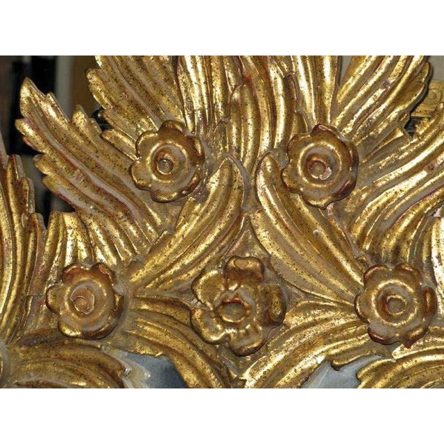 Unique Italian Carved Giltwood Mirror For Sale In Los Angeles - Image 6 of 7