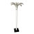 1980s Glamorous Hollywood Regency White Palm Tree Floor Lamp in the Style of Dario Bartolini For Sale
