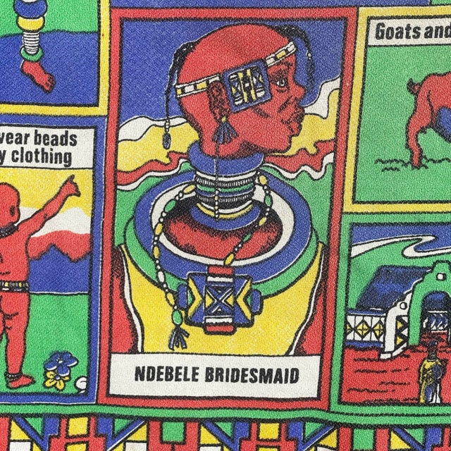 Vintage 1970s World of the Ndebele Wall Hanging African Multicolor Decorative Textile For Sale - Image 4 of 13