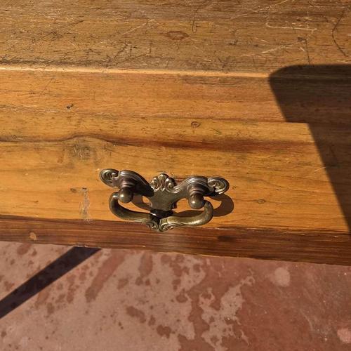 Early 20th Century Wood Writing Desk with Drawer For Sale - Image 6 of 13