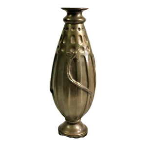 Mid Century Modern Vase Deco Silvered Bronze