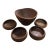 Mid 20th Century Mid Century Modern Goodwood Thailand Teak Wood Salad Bowl Wood Plates - Set of 5 For Sale