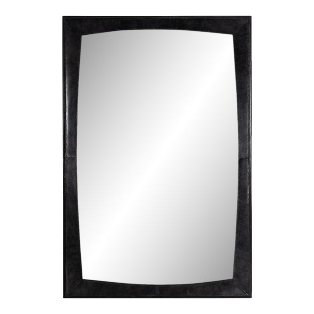 Regina Andrew Estaban Leather Mirror Small, Black For Sale