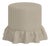 Stoffer Home x Cloth & Company Bernadette Ruffle Drum Ottoman in Mini Gingham Burlap For Sale