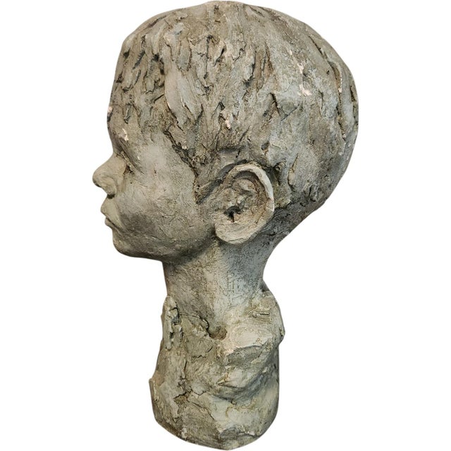 Figurative 1960s Modernist Figural Bust Sculpture, Attributed to Barbara Cranford For Sale - Image 3 of 9