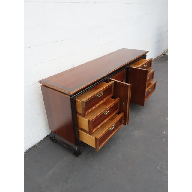 Broyhill Premier Hollywood Regency Long Low Dresser Sideboard Media Cabinet 6893 For Sale - Image 14 of 17