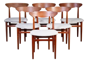 Vintage Danish Teak Dining Chairs from Slagelse Møbelfabrik, 1960s, Set of 6