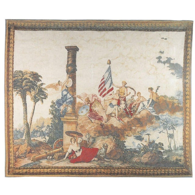 The America tapestry is part of a set commissioned by King Louis XVI that represents the four continents: America, Europe,...