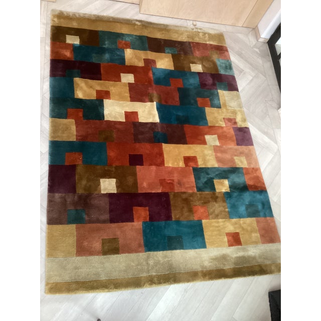Mid-Century Modern Vintage Wool Rug, 1980s For Sale - Image 3 of 7